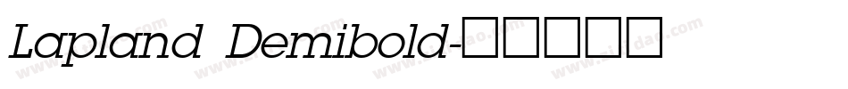 Lapland Demibold字体转换